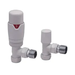 Toasty White Modern Thermostatic Radiator Valves