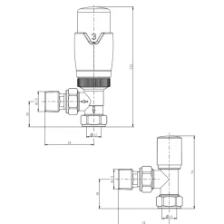 Toasty White Modern Thermostatic Radiator Valves