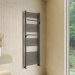 Toasty Wisp Anthracite Heated Towel Rail - 1600 x 500mm