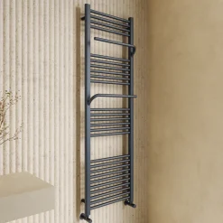 Toasty Wisp Anthracite Heated Towel Rail - 1600 x 500mm