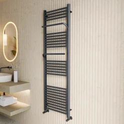 Toasty Wisp Anthracite Heated Towel Rail - 1600 x 500mm