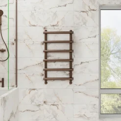 Toasty Yarrow Brushed Bronze Heated Towel Rail