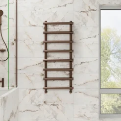 Toasty Yarrow Brushed Bronze Heated Towel Rail