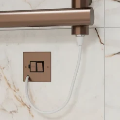 Toasty Yarrow Brushed Bronze Electric Heated Towel Rail with Heating Element