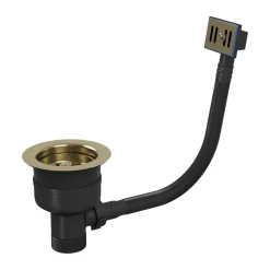 Top-Fix 90mm Basket Strainer Kitchen Sink Waste, Overflow Pipework & Cover
