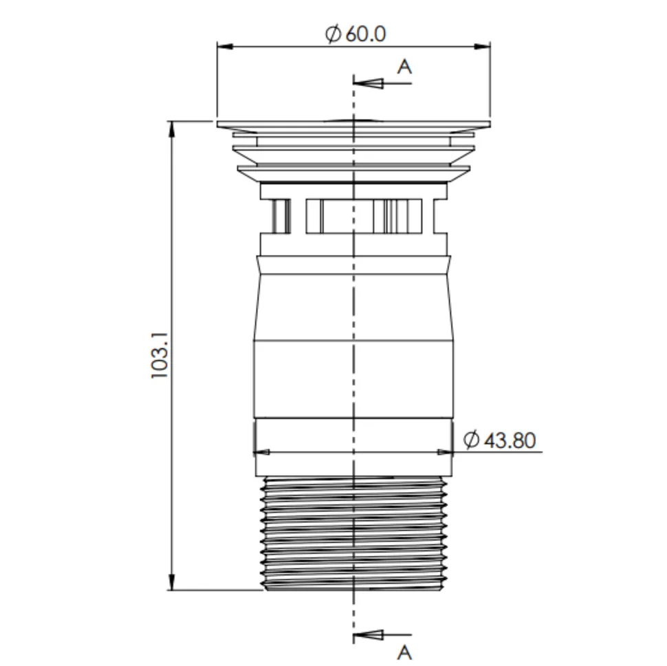 Top-Fix Slotted Clicker Basin Waste
