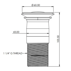 Top-Fix Unslotted Clicker Basin Waste