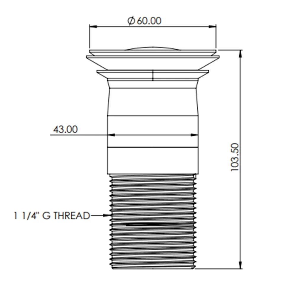 Top-Fix Unslotted Clicker Basin Waste