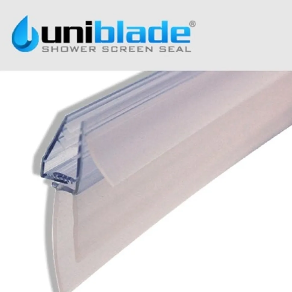 Uniblade Universal Shower Screen Seal for Straight or Curved 3-8mm Glass