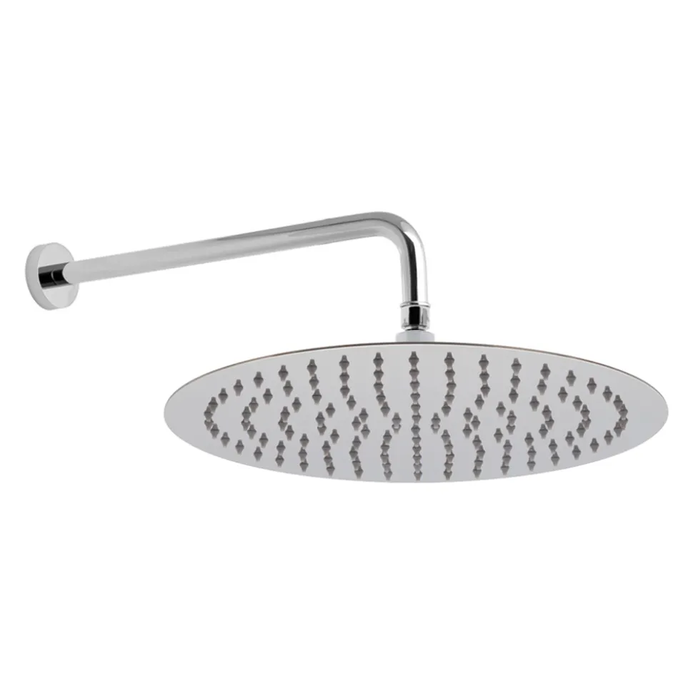 Vado Aquablade Slim Line Easy Clean Round Shower Head with Shower Arm (12")