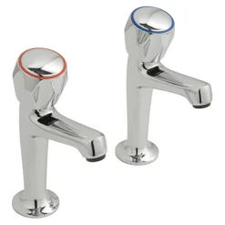 Vado Astra Contract High Neck Sink Pillar Taps