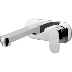 Vado Life Basin Mixer Single Lever With 200mm Spout With Oval Back Plate