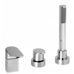Vado Life Deck Mounted Mixer Valve with 2-Way Diverter & Pull-Out Handset