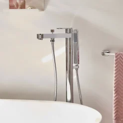 Vado Life Floor Mounted Bath Shower Mixer with Shower Kit