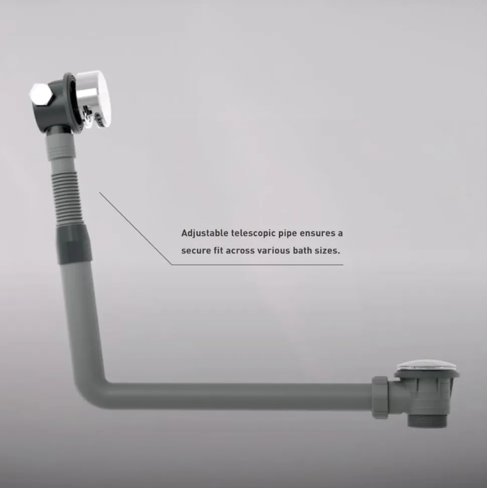 Vado Overflow Bath Filler with Click Clack Waste