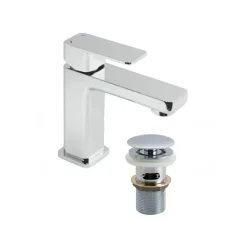 Vado Phase Single Lever Mini Mono Basin Mixer with Universal Clicker Waste