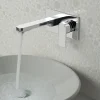 Vado Phase Wall Mounted 2 Hole Basin Mixer with Rectangular Backplate