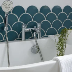 Vado Photon 2 Hole Bath Shower Mixer with Shower Kit