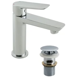 Vado Photon Single Lever Mini Mono Basin Mixer with Universal Clicker Waste