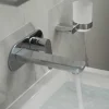 Vado Photon Wall Mounted 2 Hole Basin Mixer with Oval Backplate