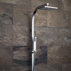 Vado Rigid Riser Kit with Overhead Shower, Single Function Handset & Diverter