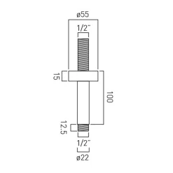 Vado Safari Ceiling Mounted Shower Arm