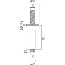 Vado Safari Ceiling Mounted Shower Arm