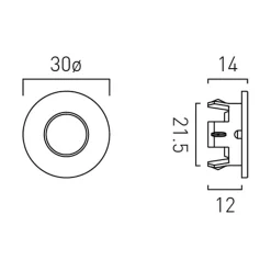 Vado Safari Ceramic Basin Overflow Cover