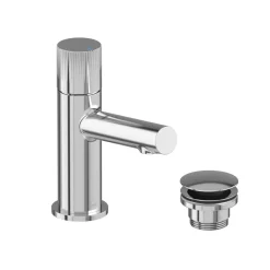 Vado Safari Cold Start Leverless Mini Mono Basin Mixer Tap with Optional Universal Basin Waste