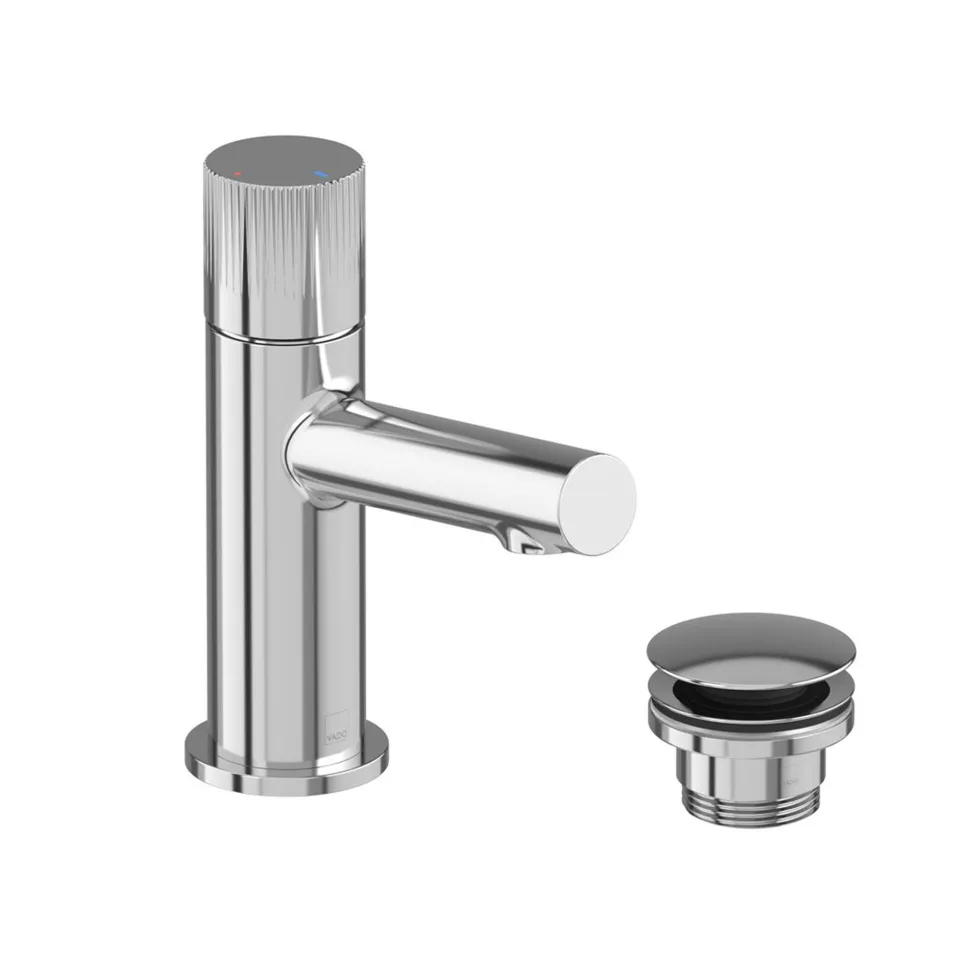Vado Safari Cold Start Leverless Mini Mono Basin Mixer Tap with Optional Universal Basin Waste
