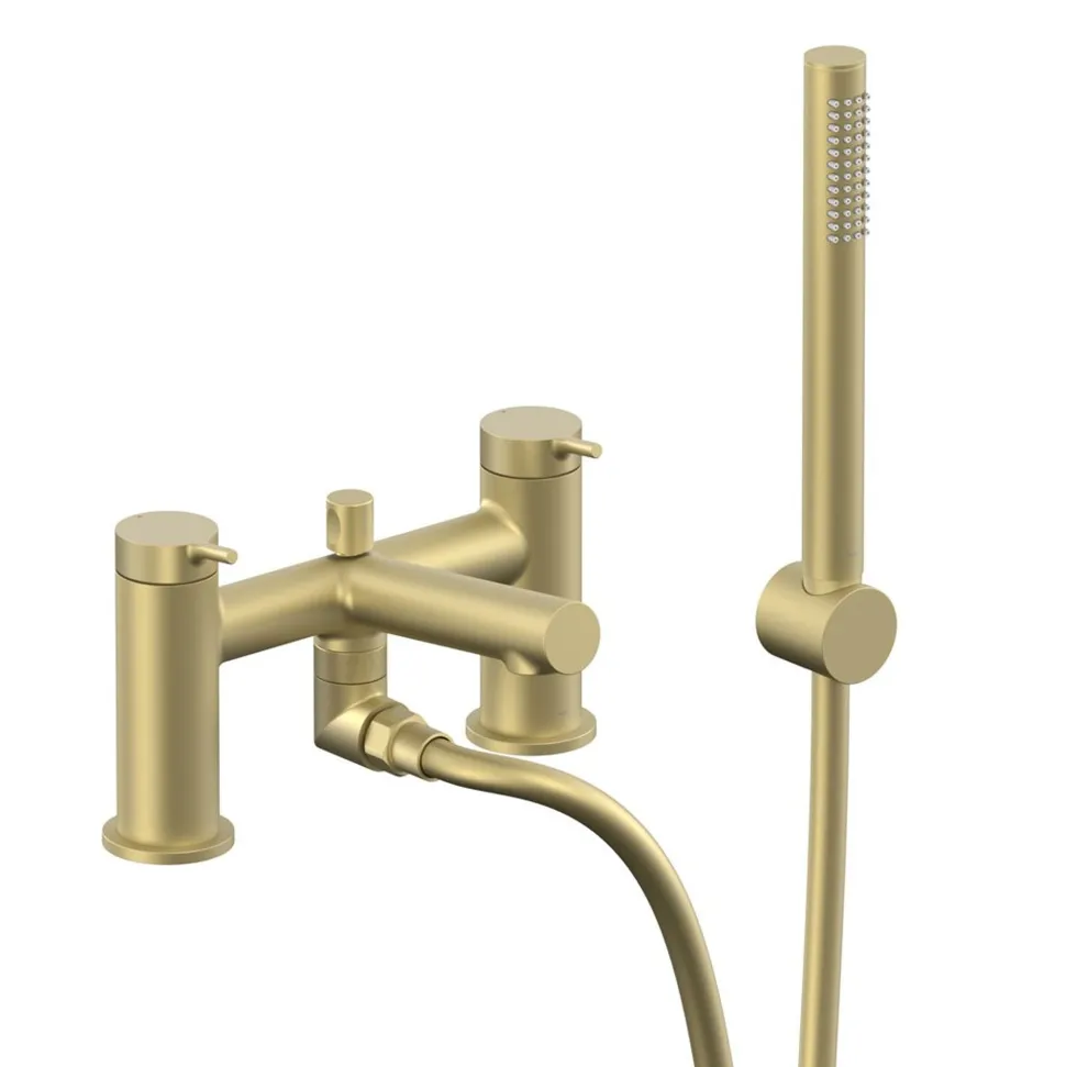 Vado Safari Deck Mounted Bath Shower Mixer Tap with Wall Mounted Shower Handset