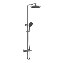Vado Safari Exposed Thermostatic Rigid Riser Shower with Multi Function Handset & Easyfit Brackets