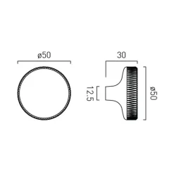 Vado Safari Fluted Furniture Knob Handle