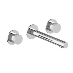 Vado Safari 3 Hole Leverless Wall Mounted Basin Mixer Tap