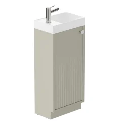 Vado Safari 400mm Fluted Cloakroom Floorstanding Vanity Unit & Basin