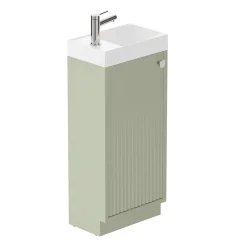 Vado Safari 400mm Fluted Cloakroom Floorstanding Vanity Unit & Basin