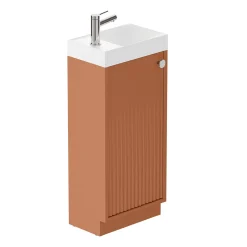 Vado Safari 400mm Fluted Cloakroom Floorstanding Vanity Unit & Basin