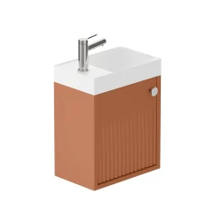 Vado Safari 400mm Fluted Cloakroom Wall Hung Vanity Unit & Basin
