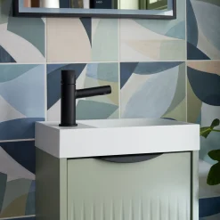Vado Safari 400mm Fluted Cloakroom Wall Hung Vanity Unit & Basin