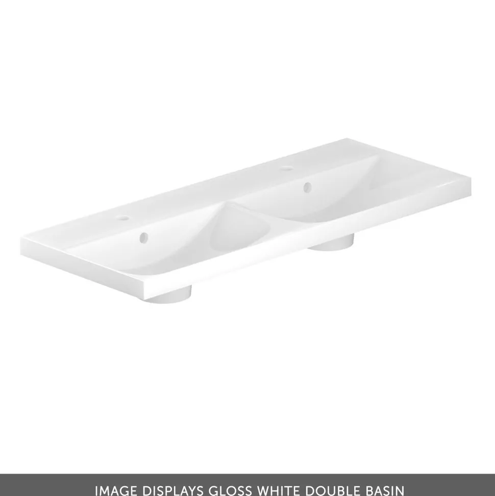 Vado Safari 1000mm Fluted Floorstanding Vanity Unit & Double Basin