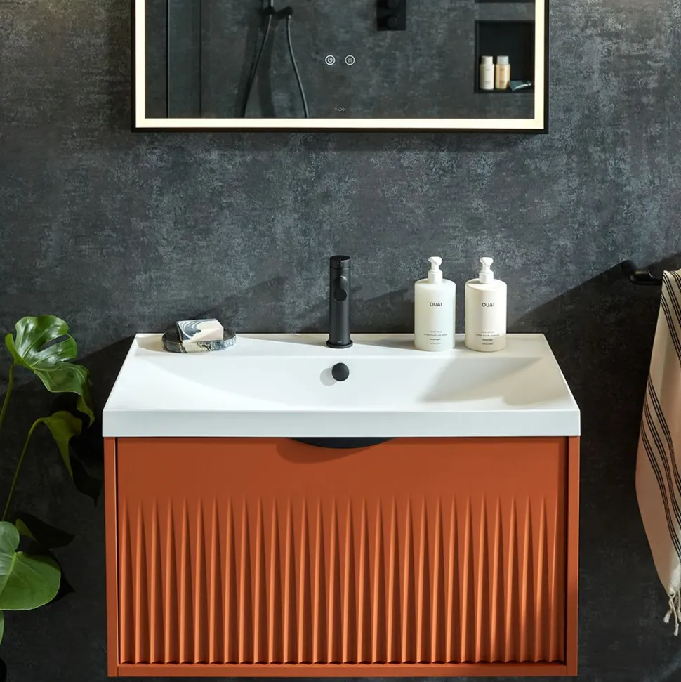 Vado Safari 800mm Fluted Floorstanding Vanity Unit & Basin