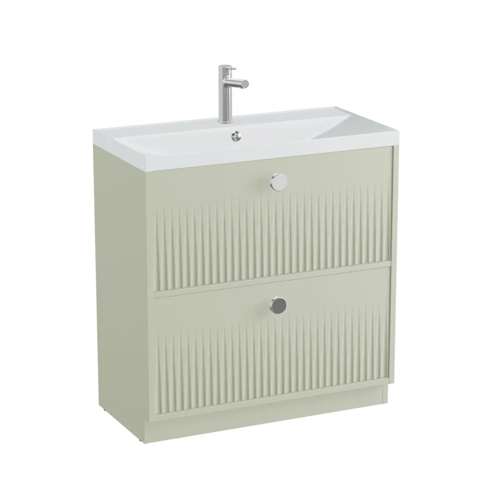 Vado Safari 800mm Fluted Floorstanding Vanity Unit & Basin