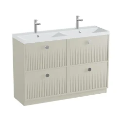 Vado Safari 1200mm Fluted Floorstanding Vanity Unit & Double Basin