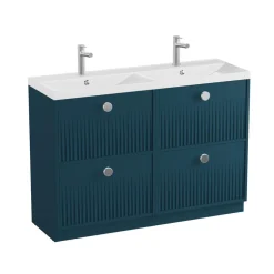 Vado Safari 1200mm Fluted Floorstanding Vanity Unit & Double Basin
