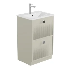 Vado Safari 500mm Fluted Floorstanding Vanity Unit & Basin