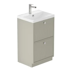Vado Safari 500mm Fluted Floorstanding Vanity Unit & Basin