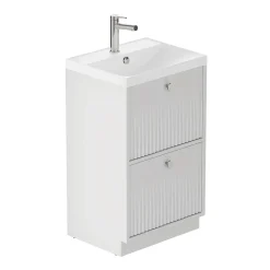 Vado Safari 500mm Fluted Floorstanding Vanity Unit & Basin