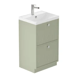 Vado Safari 500mm Fluted Floorstanding Vanity Unit & Basin