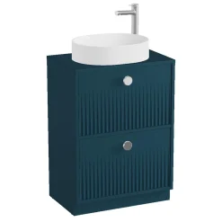 Vado Safari 600mm Fluted Floorstanding Vanity Unit & Worktop