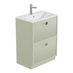 Vado Safari 600mm Fluted Floorstanding Vanity Unit & Basin